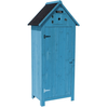 Image de Armoire de jardin cabanon - 77 x 54.5 x 179 cm - bleu ciel