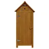 Image de Armoire de jardin Cabanon - 77 x 54.5 x 179 cm - Marron