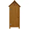 Image de Armoire de jardin cabanon - 77 x 54.5 x 179 cm - marron