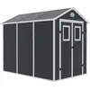 Image de Abri de jardin résine texas - 5.23 m² - kit d'ancrage inclus - anthracite