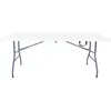 Image de Table de jardin pliante en métal Foldy - 181 x 74 x 74 cm - Blanc