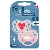 Image de Sucettes Silicone Anatomiques Rose Et Violet 6+ Mois DODIE