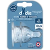 Image de Tétines Silicone Anti-Colique Débit 6+ Mois (4) DODIE