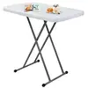 Image de Table compacte et pliable, table pliante ajustable, 76 x 50 x 51-63-74 cm, blanc, matériau: hdpe, acier 3700778714167