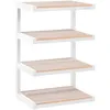 Image de Meuble Audio/Video - NorStone - Esse Hi-Fi - Blanc et Chêne - 4 Étagères - Design Épuré