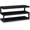 Image de Meuble TV - NorStone - Esse - Noir Satiné - Verres Noirs - Supporte jusquà 80 kg