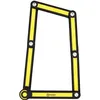 Image de Antivol Vélo Pliant City Lock AUVRAY - Support 85cm - Jaune/Noir