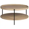 Image de Korro - Table basse ronde en bois et métal ø80cm - Bois clair