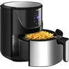 Image de Friteuse Sans Huile De 5l Avec Écran Tactile Led Et 10 Réglages De Cuisson Préprogrammés 1400w Gris Noir