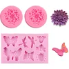 Image de Moules À Gâteau Moule Silicone Lotus Forme De Papillon