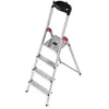 Image de Escabeau sécurisé pliable en aluminium 4 marches ultra léger Hailo L60