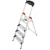 Image de Escabeau Alu 4 marches XXL - HAILO - Marches antidérapantes et plateforme - Charge max 150kg