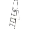 Image de Escabeau ménager aluminium 5 marches - SELEKTA - 2 plans - Blanc - Capacité 150 kg