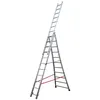 Image de Echelle transformable HAILO Premium 3 plans 3x11 échelons 7m30 en alu avec base évasée