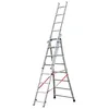 Image de Echelle transformable pro 3 plans 3x8 échelons 48m/57m en aluminium Hailo Pro