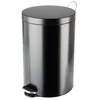 Image de Poubelle de cuisine à pédale 20L Noire mat - SELEKTA
