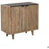 Image de Buffet en bois de manguier et marbre noir Riley