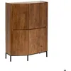 Image de Buffet haut en bois de manguier et travertin Azure