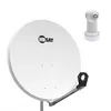 Image de Pack Parabole satellite acier 80cm + LNB Single idéal Astra Eutelsat
