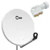 Image de Pack HDSAT Parabole satellite acier 80cm + LNB Quad Universel 01dB