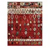 Image de Tapis berbère 200x290 tissé motifs tribaux LYN8 MOROCO rouge
