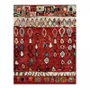 Image de Tapis Berbère 160x230 Tissé Motifs Tribaux Lyn8 Moroco Rouge