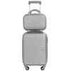 Image de Valise Cabine et Vanity XS Alistair - Collection Iron - 4 roues - ABS ultra résistant - Argent