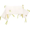 Image de DOMIVA Tour de lit Leafy Bunny - Coton bio & Polyester recylclé - Adaptable lit 60*120 ou 70*140 - Blanc/Jaune - 30 x 180 cm