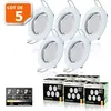 Image de 5 Spots LED Dimmable Blanc Chaud - LAMPESECOENERGIE - Sans Variateur - 7W eq.56W - Finition Blanc