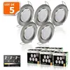 Image de Spots LED dimmables sans variateur 7W équivalent 56W - LAMPESECOENERGIE - Blanc Neutre - Alu Brossé