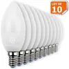 Image de Lot de 10 Ampoules LED bougie E14 6W 480 lumens Blanc Chaud - LAMPESECOENERGIE - Technologie LED
