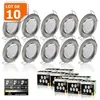 Image de 10 Spots LED Dimmable 7W équivalent 56W Blanc Chaud Alu Brossé - Encastrable