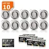 Image de 10 Spots LED Dimmable Alu Brossé - LAMPESECOENERGIE - Blanc Neutre - Orientable - 7W eq. 56W