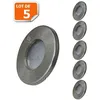 Image de Ensemble de 5 Spots LED Encastrables Alu Brossé Etanche IP44 - LAMPESECOENERGIE - GU10 - Blanc Chaud 3000K