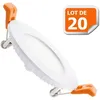 Image de Spot Encastrable LED Downlight Panel Extra-Plat - Blanc Neutre 4200-4500K - 3W - 180 Lumens - Lot de 20