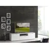 Image de Meuble TV 170 cm blanc laqué 2 portes 1 tiroir - PURE Meubletmoi