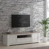 Image de Meuble TV 205 cm 2 portes 1 tiroir décor chêne blanchi - ANGELE Meubletmoi