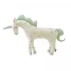 Image de Grande Peluche Licorne En Tricot De Coton 50cm- Ecru