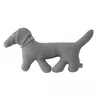 Image de Peluche En Coton Tricot - Doudou Chien Teckel Gris