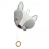 Image de Peluche Musicale À Suspendre En Tricot- Renard- Gris