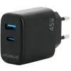 Image de Chargeur Secteur 45W GaN 1 port USB-A & 1 port USB-C Adaptateur Quick Charge Mural Rapide pour PC Tablette & Smartphone