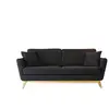 Image de Canapé 3 places scandinave en tissu gris anthracite hoga