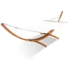 Image de Lagoa - Hamac bois sur support 315 m - 1 personne - Toile poly-coton ecru