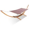 Image de Lagoa : Hamac bois sur support 315 m avec Toile poly-coton chocolat