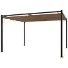 Image de Pergola Autoportante 3 X 4m Avec Toile En Polyester Taupe Tusa