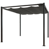 Image de Pergola Autoportante 3 X 3 M En Acier Avec Toile Grise Tusa