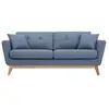 Image de Canapé 3 places scandinave en tissu bleu pastel hoga
