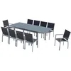 Image de AREZZO 10 - Salon de jardin extensible 10 places gris