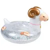 Image de Bouée Gonflable Xxl Mouton Et Paillettes Blanc Ø115 Cm