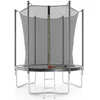 Image de Trampoline de jardin - JUMP4FUN - 6FT - Ø185 cm - Métal noir - Filet intérieur